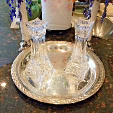 Pair of Vintage Marquis by Waterford Crystal Pair Candleholders/Bud Vases Dual