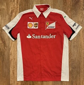 Scuderia Ferrari F1 Team Crew Pit Shirt Puma Mens Medium Formula 1 - Foto 1 di 6