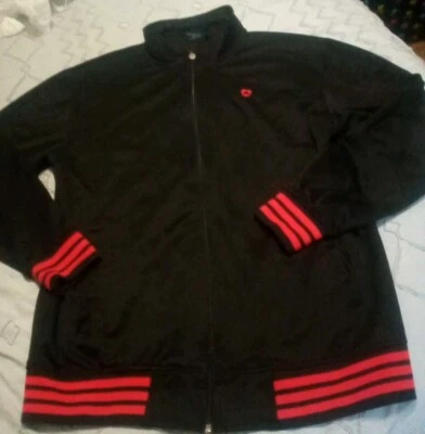 Southpole 夹克 Youth XL 10-12 岁黑色全拉链嘻哈外套复古 Y2K — 第 1/4 张图片