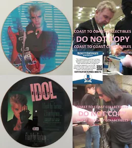 Billy Idol Steve Stevens vinile firmato 12'' foto disco prova esatta Beckett COA - Foto 1 di 7