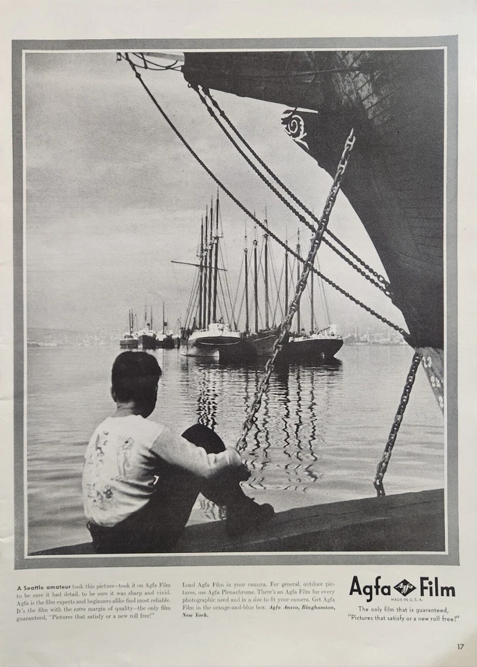 Винтажная настенная реклама AGFA 1941 Ephemera декор Ansco - Изображение 1 из 1