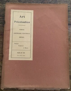 Tribal Art RARE CATALOGUE 1927 ART PRÉCOLOMBIEN  8 PLANCHES EN HÉLIO - Picture 1 of 7