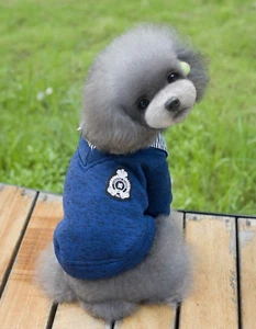 Suéter para Perro Chaqueta de Invierno, Azul Marino, Se Ajusta a 15-18" Pecho, Lujosa Colección - Imagen 1 de 6