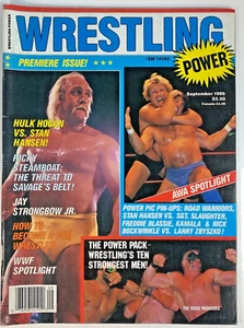 WRESTLING POWER #1 9/86 Road Warriors HULK HOGAN Sgt Slaughter STAN HANSEN awa - Imagen 1 de 4