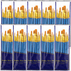 Paint Brush Sets, 10 Pack 100 Pcs Pointed-Round Tip Paintbrushes Nylon Hair 