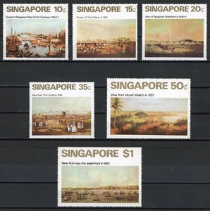 Singapore 1971 Views of Singapore in Art Scott# 144-149 Mint XF OG NH Pristine - Picture 1 of 2