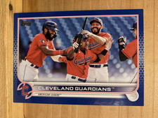 2022 Topps - Cleveland Guardians Team Card #643 - Royal Blue Parallel