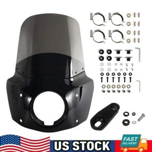 Headlight Fairing W/15" Smoke Windshield For 86-15 Sportster 1200 Iron 883 XL - Picture 1 of 7