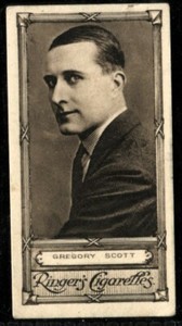Tobacco Card, Edwards Ringer Bigg, CINEMA STARS, 1923, Std, Gregory Scott, #37