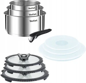 JUEGO DE OLLAS TEFAL INGENIO EMOTION 10 PIEZAS, MANGO DESMONTABLE JUEGO DE TAPAS DE VIDRIO - Imagen 1 de 12