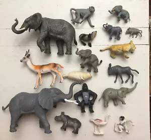 Realistic Animal Families** Zoo Jungle Safari 17 Pieces. Great Looking Set Used - Picture 1 of 11