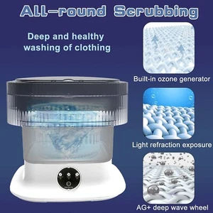 Portable Washing Machine,11L Mini Washer with Foldable Design, Small Folding Was - Picture 1 of 3