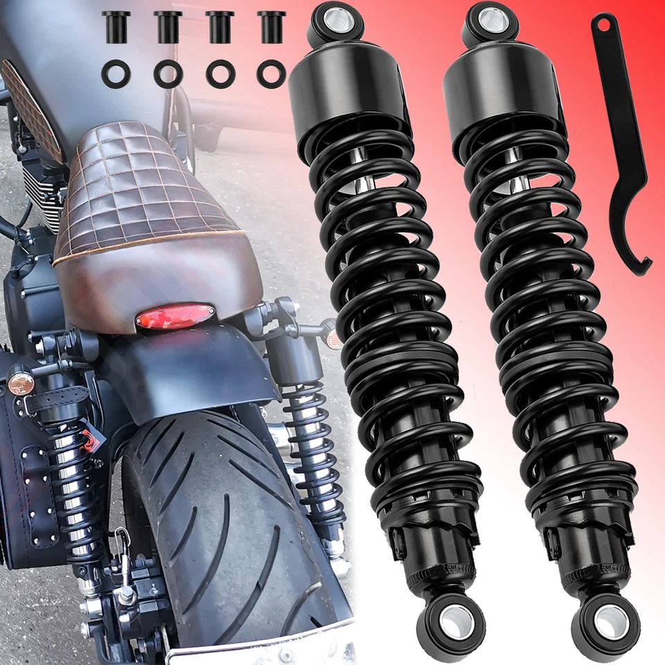 15" Adjustable Rear Shocks Absorber Suspension For Harley Sportster 1100 XLH1100 Foto 1 de 4