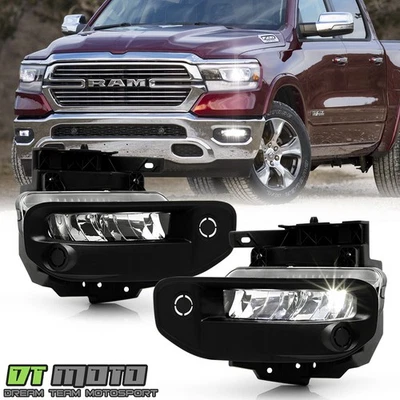 2019-2023 Ram 1500 LED Bumper Fog Lights Driving Lamps w/ Switch Pair Left+Right - Изображение 1 из 4