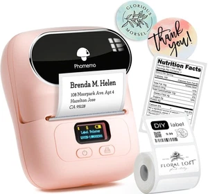 Label Printer M110 Upgraded Label Maker Bluetooth No Ink Portable for Small B... - Picture 1 of 9