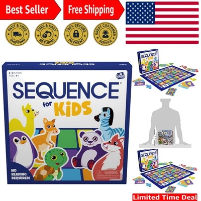 SEQUENCE for Kids: No Reading Required Strategy Game for Ages 3-6 | 2-4 Players - Image 1 of 4
