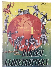 Original 1954 Harlem Globetrotters Program 27th Season Orig players Pop Gates - Picture 1 of 11