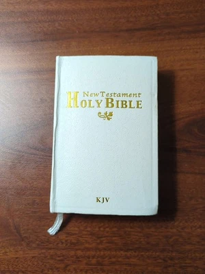 Pocket Size White New Testament Holy Bible KJV Red Letter Edition Mini Gold Leaf — 第 1/4 张图片
