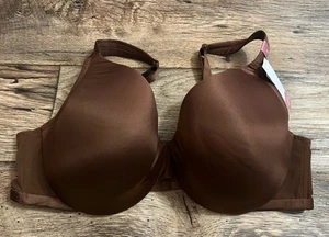 Cacique Lane Bryant Bra 46C Lightly Lined Full Coverage Brown Underwired NWT - Picture 1 of 4