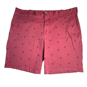 IZOD Advantage Herren Shorts Gr. 42 rot/koralle Krabbenmuster Freizeit Chino - Bild 1 von 5