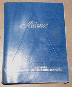 1987-1988 Cadillac Allante Service Information Manual Book - Bild 1 von 1