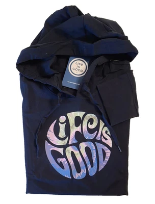 Life Is Good LS Camisa Trituradora FLEX Boxy Sudadera con Capucha GROOVY TIE DYE Pecho 49 pulgadas Para Mujer L Foto 1 de 4