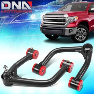 For 2007-2022 Toyota Sequoia Tundra W 2-4" Lift Black Front Upper Control Arms - Picture 1 of 5