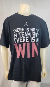 Camiseta Top USADA Nike Air Jordan No I In Team XXL XXLARGE Negra Gráfica Crew SS - Imagen 1 de 6