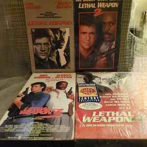 Warner Brothers 4 VHS lot: Lethal Weapon 1, 2, 3, & 4 (Danny Glover, Mel Gibson) - Picture 1 of 7