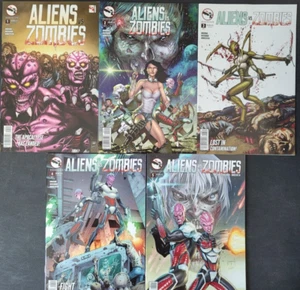 ALIENS Vs. ZOMBIES #1-5 (2015) ZENESCOPE COMICS FULL COMPLETE SERIES! VARIANTS - Picture 1 of 1