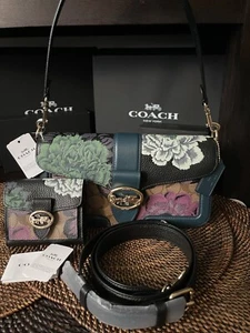 COACH Kaffe Fassett Georgie Crossbody Shoulder Bag & Kaffe Fassett Wallet NWT! - Picture 1 of 10