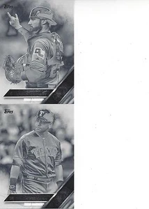 2016 actualización topps blanco y negro negativo Jonathan Lucroy Texas Rangers - Imagen 1 de 1