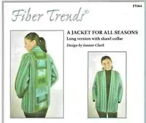 A JACKET FOR ALL SEASONS LONG VERSION to KNIT in BULKY WT YARN - FIBER TRENDS - Picture 1 of 1