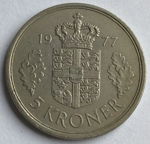 Dänemark 5 Kronen 1977 (KM#863) - Bild 1 von 2
