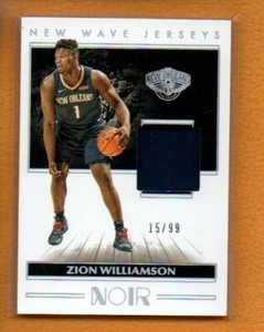 Zion Williamson 2019-20 Panini Noir BK New Wave Jerseys RC Jersey /99