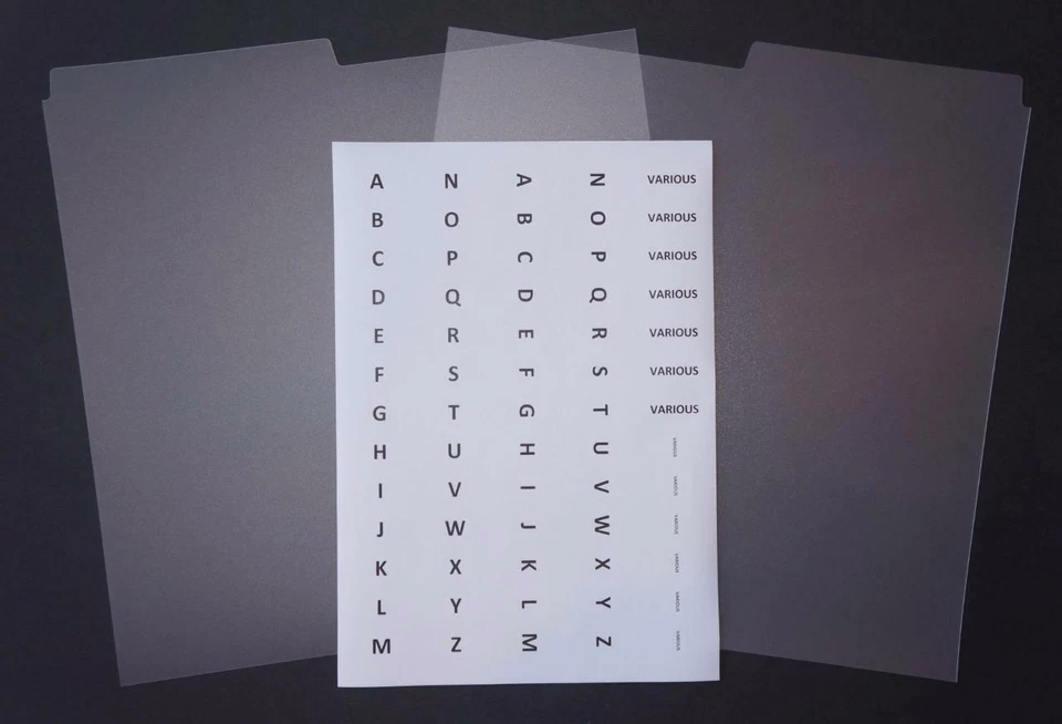 12" Album LP dividers clear vinyl pack of 26