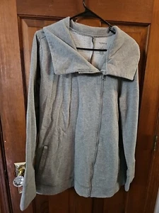 Torrid 2 graues Sweatshirt mit Reißverschluss und Spitze hinten - Bild 1 von 5