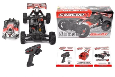 Buggy todo terreno Team Corally Syncro-4 escala 1/8 4S sin escobillas RTR rojo COR00287-R Foto 1 de 2