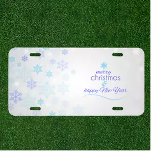 Custom Personalized License Plate Tag With Merry Christmas And Happy New Years - Picture 1 of 2