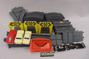 Ideal Motorific Slot Car Lot 40 Piece Track 3 Bodies 2 Chassis 1 Motor Untested - Picture 1 of 18