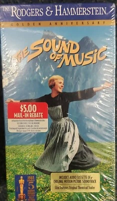 The Sound Of Music VHS Golden Anniversary Bonus Audio Soundtrack Cassette SEALED - Image 1 of 2