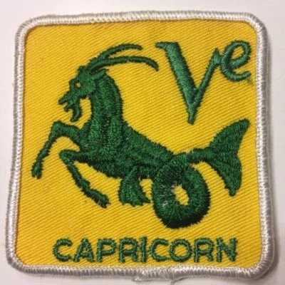 Vintage "CAPRICORN" Patch 70s Hippy Astrological Zodiac Sign From USA Astrology - Image 1 of 4