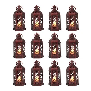 12-Pcs Mini Lanterns LED Small Candle Lanterns Decorative Tea Light Lantern D... - Picture 1 of 6