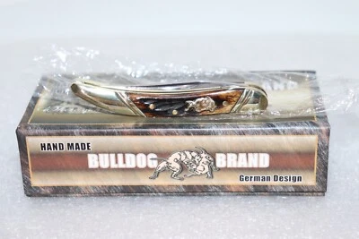 Cuchillo de bolsillo palillo de dientes pequeño hecho a mano marca Bulldog BDG-109AGB NOS Foto 1 de 4