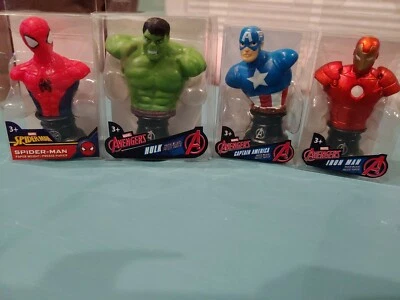 Marvel Avengers Железный человек, Капитан Америка, Халк и Человек-паук, пресс-папье/бюсты - Изображение 1 из 2