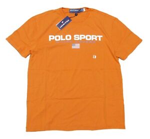 Polo Sport Ralph Lauren Men's Orange Logo Graphic Crew-Neck Short Sleeve T-Shirt