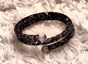 Swarovski Crystal "Crystaldust Bangle Double Dark Crystals S" 5298357 - Picture 1 of 5