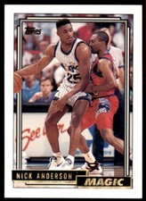 1992-93 TOPPS GOLD NICK ANDERSON ORLANDO MAGIC #142