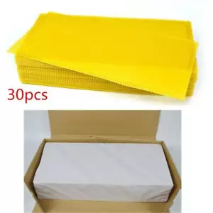 30 Sheets Beehive Unwired Foundation Sheets Hive Beekeeping Brood Box Honeycomb - Picture 1 of 9