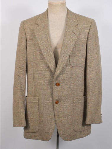 Giacca tweed marrone Christian Dior vintage uomo anni 70 taglia 40 M 70 blazer lana